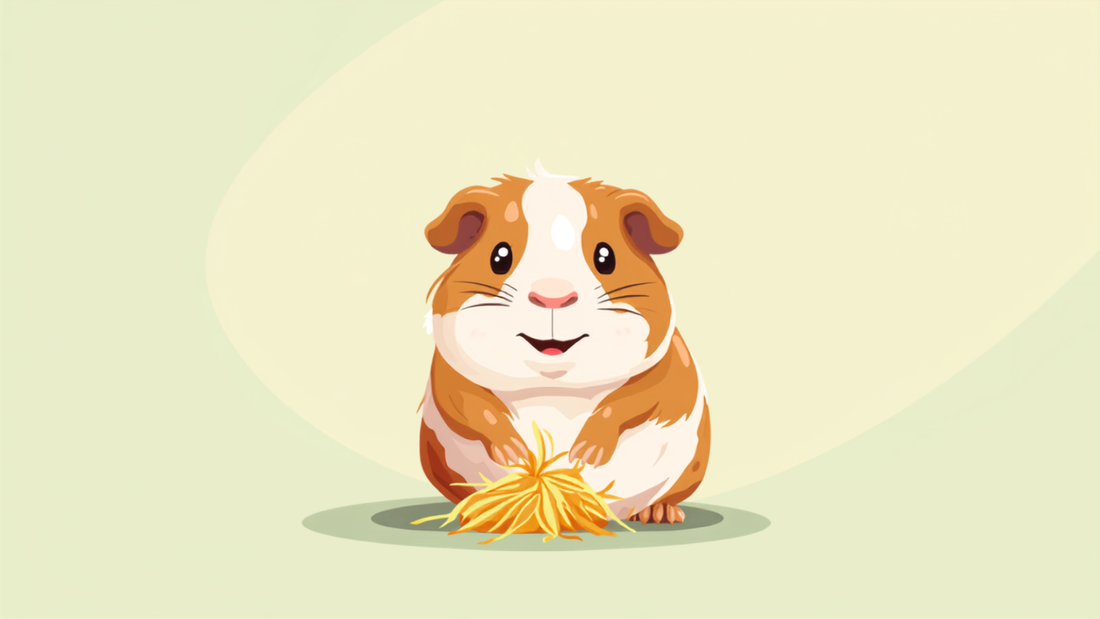 Simple illustration of a happy, healthy guinea pig